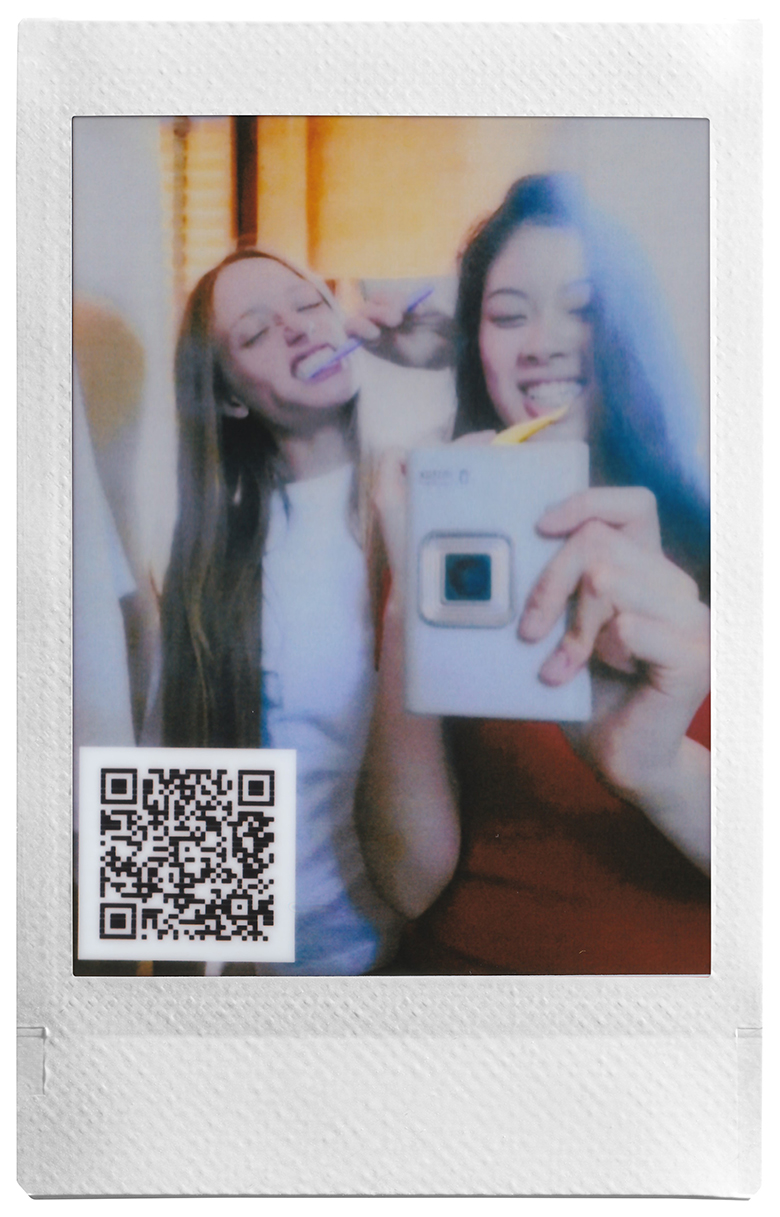 QRコードを載せたチェキプリント