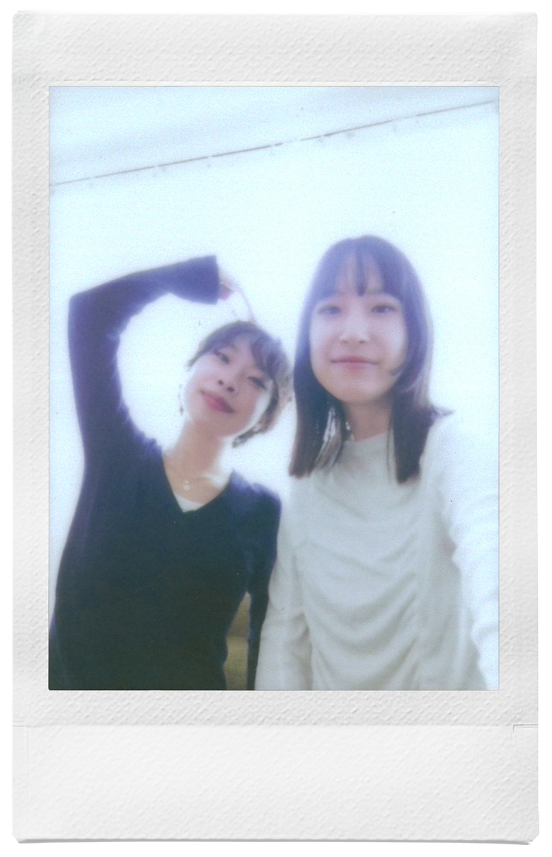 ツーショットセルフィーのチェキプリント