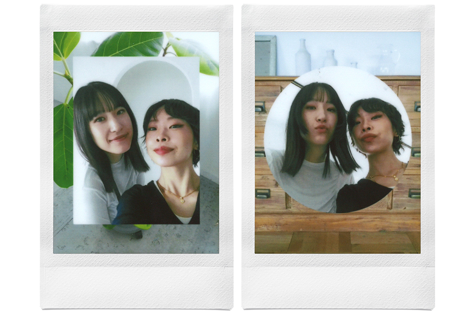 「Layered Photo Mode」を使用した2枚のチェキプリント