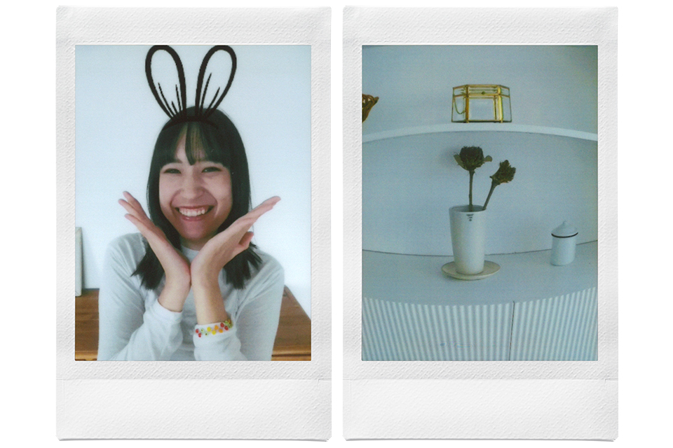 オリジナルフレームを使用した2枚のチェキプリント