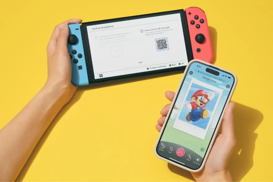 Nintendo Switchとスマホの写真