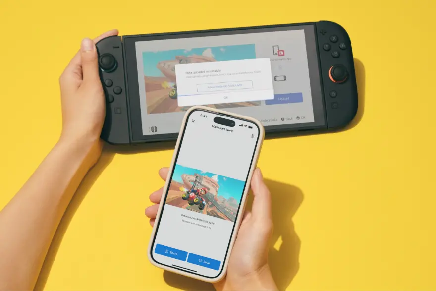 Nintendo Switchとスマホの写真