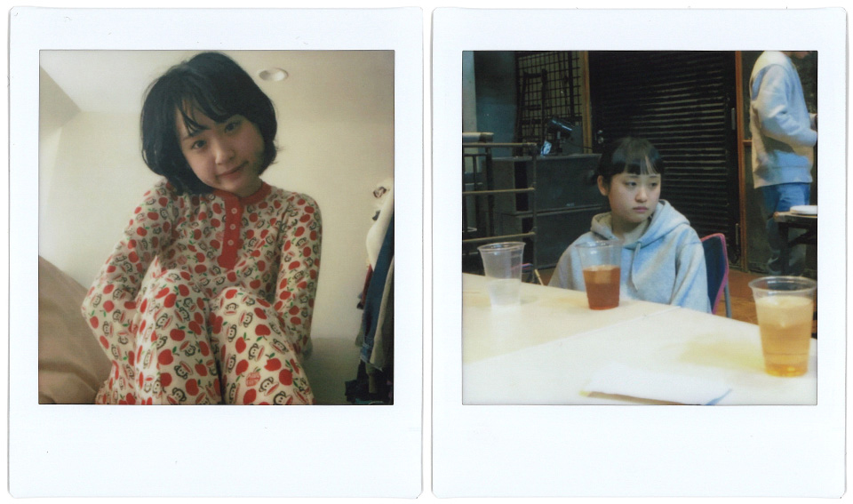 自撮りした2枚の画像をチェキプリント