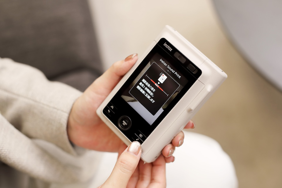 音チェキ機能の画面