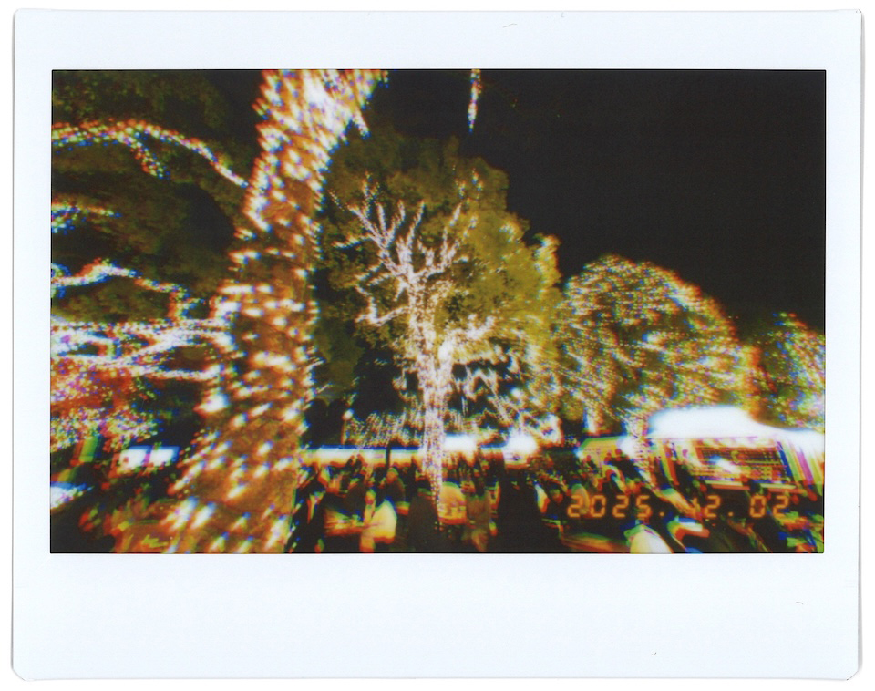 イルミネーションを撮影したチェキプリント