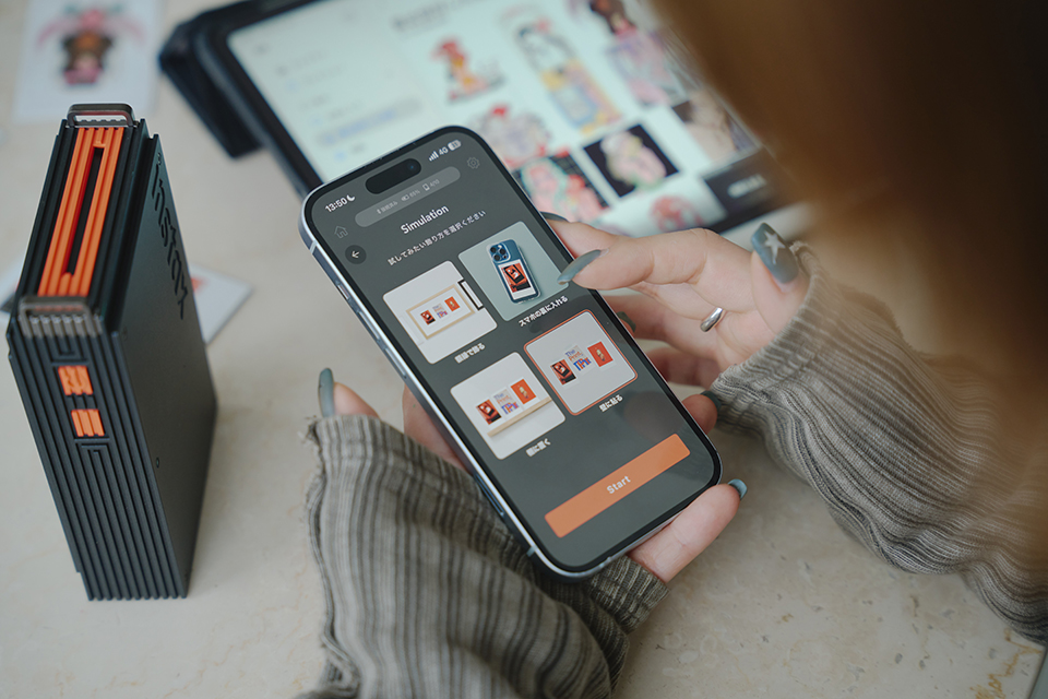 専用アプリのシミュレーション機能の画面